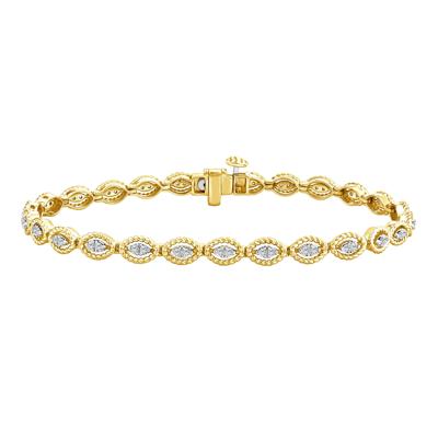 Diamond Link Bracelet in 10K Yellow Gold (1/2 ct. tw.)