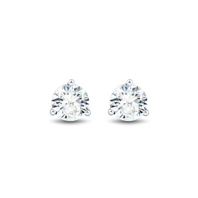Lab Grown Diamond Round Martini Stud Earrings in 14K White Gold (5 ct. tw.)