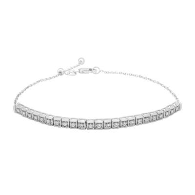 Diamond Adjustable Bracelet in 10K White Gold (1/4 ct. tw.)
