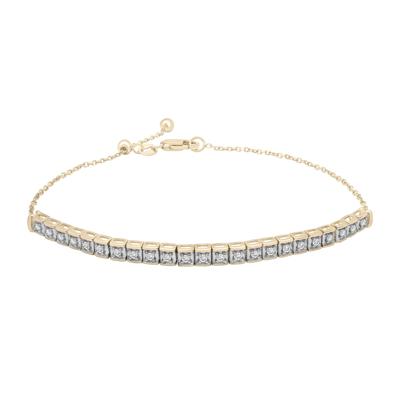 Diamond Adjustable Bracelet in 10K Yellow Gold (1/4 ct. tw.)