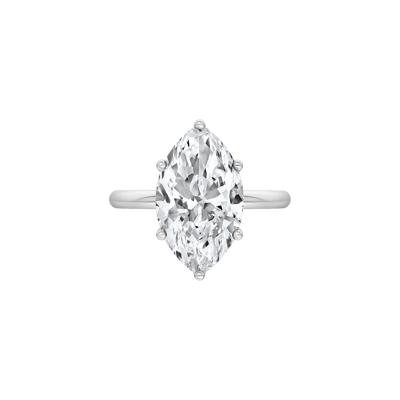 Lab Grown Diamond Marquise Solitaire Engagement Ring in Platinum (4 ct. tw.)