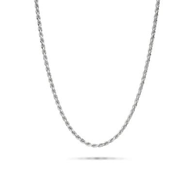 Rope Chain in Sterling Silver, 20"