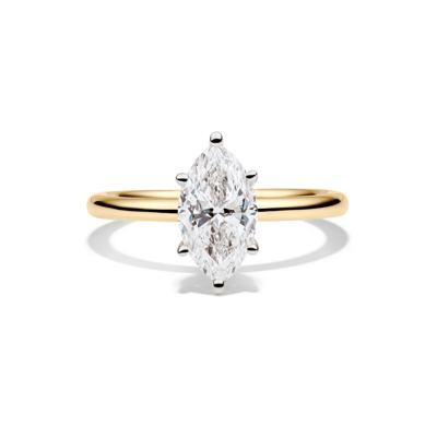 Lab Grown Diamond Solitaire Marquise Engagement Ring in 14K Yellow Gold (1 1/2 ct.)