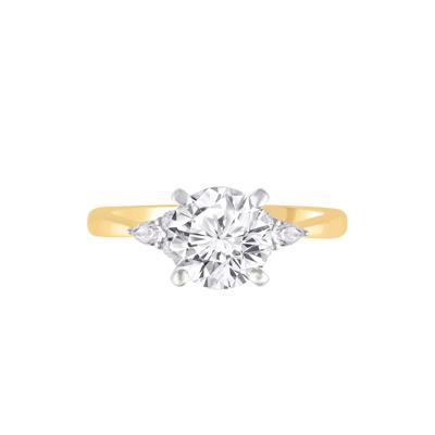 1/4 ct. tw. Diamond Semi-Mount Engagement Ring in 14k Yellow and White Gold (Setting Only)