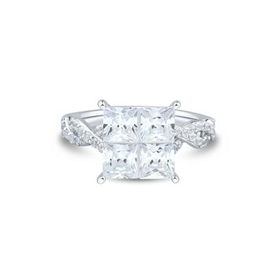 Lab Grown Diamond Composite Engagement Ring in 10K White Gold (3 1/2 ct. tw.)