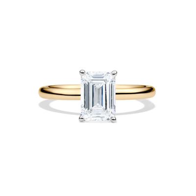 Lab Grown Diamond Emerald-Cut Solitaire Ring in 14K Yellow Gold (2 ct.)