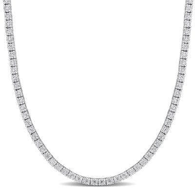 Moissanite Tennis Necklace in Sterling Silver (12 1/2 ct. dew)