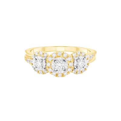 Diamond Three-Stone Engagement Ring in 10K Yellow Gold (1/2 ct. tw.)