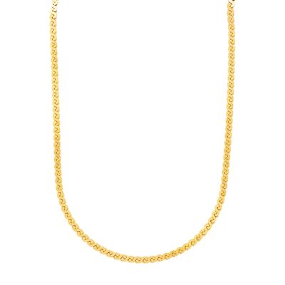 Serpentine Chain Necklace in Vermeil, 1.8MM, 15"