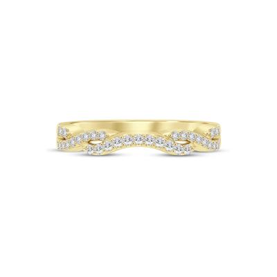 Diamond Twist Contour Band in 14K Yellow Gold (1/5 ct. tw.)