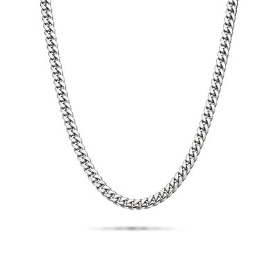 Miami Cuban Chain in 14K White Gold, 5MM, 24”