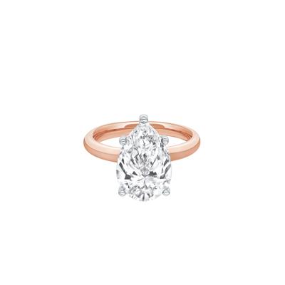 Lab Grown Diamond Pear-Shaped Solitaire Ring