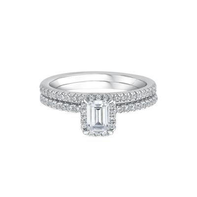 Lab Grown Diamond Engagement Set in 10K White Gold (1 ct. tw.)