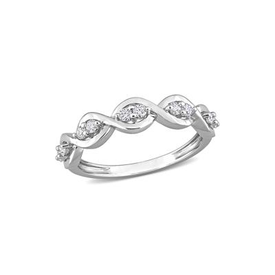 Moissanite Twist Ring in Sterling Silver (1/4 ct. dew)