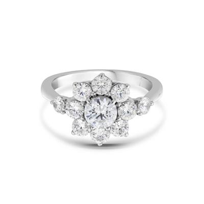 Lab Grown Diamond Starburst Ring in 14K White Gold (2 ct. tw.)