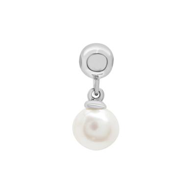 Freshwater Culture Pearl Bead Charm in Sterling Silver