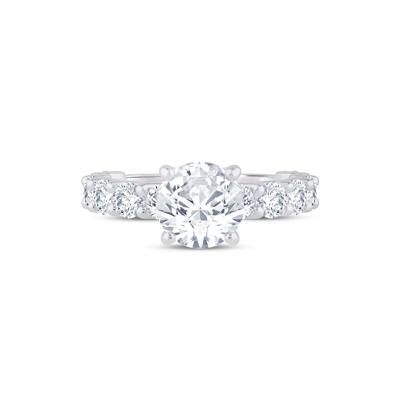 Lab Grown Diamond Round Engagement Ring 14K White Gold (4 ct. tw.)