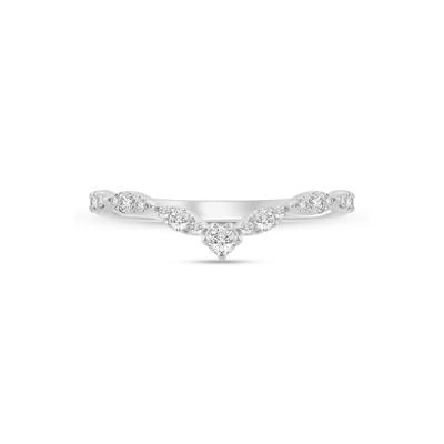Faux Marquise Diamond Chevron Band in 14K White Gold (1/4 ct. tw.)