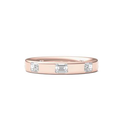 Emerald-Cut Diamond Wide-Set Band in 14K Rose Gold (1 ct. tw.)