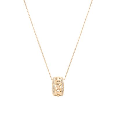 Diamond Loop Pendant in 10K Yellow Gold (1/5 ct. tw.)
