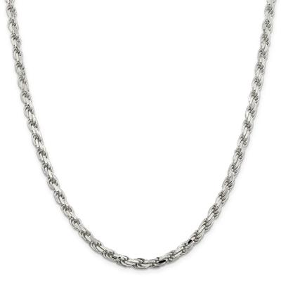 Rope Chain in Sterling Silver, 24"