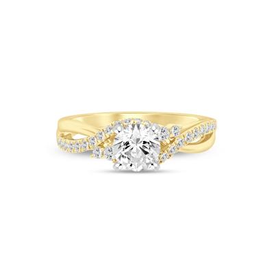 1/3 ct. tw. Round-Cut Diamond Semi-Mount Engagement Ring in 14k Yellow and White Gold (Setting Only)
