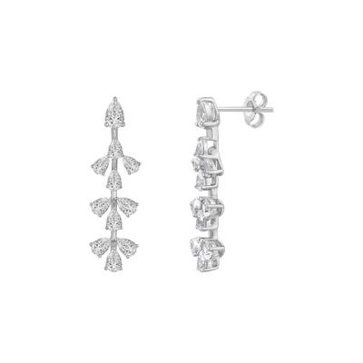 Lab Grown Diamond Pear-Shaped Drop Earrings in 14K White Gold (2 1/2 ct. tw.)