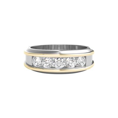 Men's 1 ct. tw. Diamond Two-Tone Ring in 10K Gold