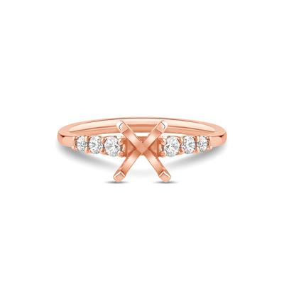 Diamond Semi-Mount in 14K Rose Gold (1/4 ct. tw.)