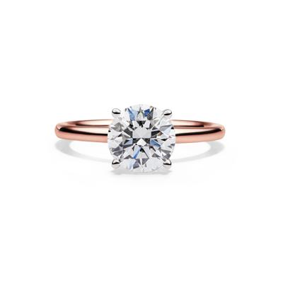 Lab Grown Diamond Round Solitaire Ring in 14K Rose Gold (2 ct.)
