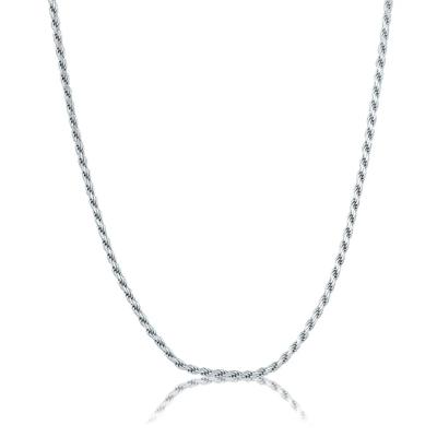 Rope Sterling Silver Chain, 18"