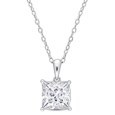 Lab-Created Moissanite Solitaire Pendant in Sterling Silver (3 ct. dew)