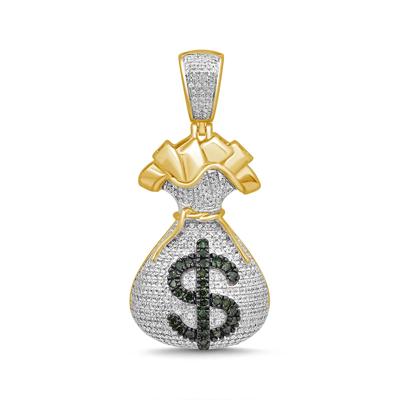 Diamond Money Bag Pendant in 10K Yellow Gold (3/4 ct. tw.)
