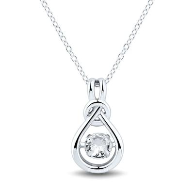 The Beat of Your Heart® Lab-Created White Sapphire Pendant in Sterling Silver