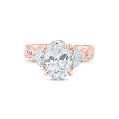 Natalie Lab Grown Diamond Engagement Ring in 14K Rose and Yellow Gold (3 5/8 ct. tw.)