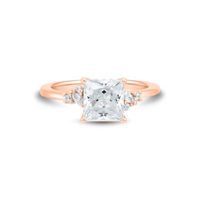 Princess-Cut Lab Grown Diamond Ring in 14K Rose Gold (2 1/4 ct. tw.)