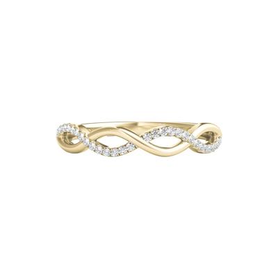 1/10 ct. tw. Diamond Infinity Ring in 10K Yellow Gold