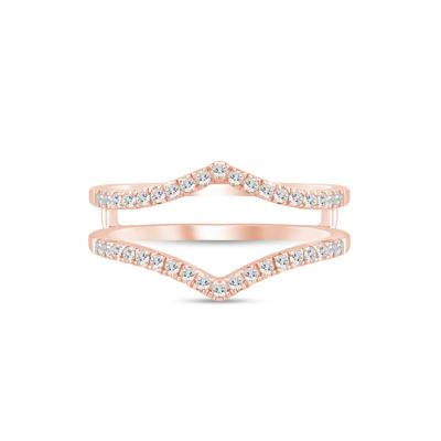 Lab Grown Diamond Chevron Ring Insert in 14K Rose Gold (1/4 ct. tw.)