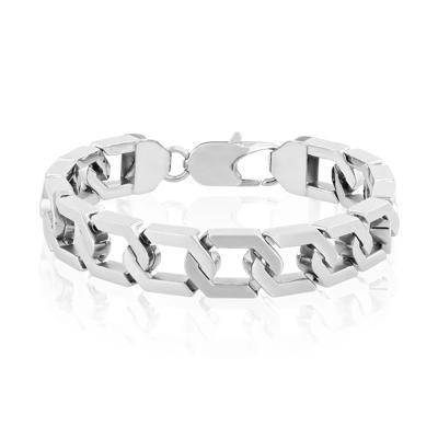 Men’s Hexagon Link Bracelet in Stainless Steel