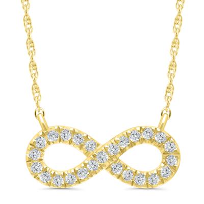 Diamond Infinity Pendant in 10K Yellow Gold (1/10 ct. tw.)