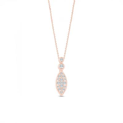 Diamond Pendant in 10K Rose Gold (1/5 ct. tw.)