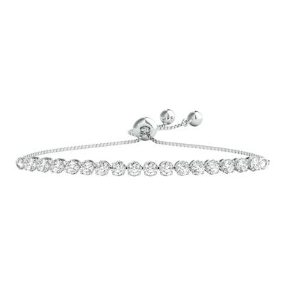 1/4 ct. tw. Diamond Bolo Bracelet in 10K White Gold