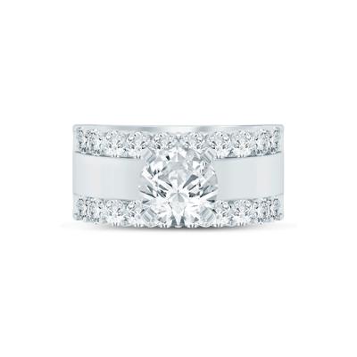 Lab Grown Diamond Semi-Mount Engagement Ring in 14K White Gold (1 1/2 ct. tw.) (Setting Only)