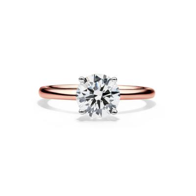 Lab Grown Diamond Solitaire Round Engagement Ring in 14K Rose Gold (1 1/2 ct.)