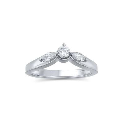 Lab Grown Diamond Contour Band in 14K White Gold (1/2 ct. tw.)