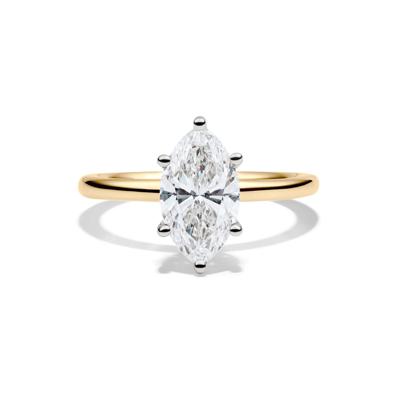 Lab Grown Diamond Solitaire Marquise Engagement Ring in 14k Yellow Gold (2 ct.)