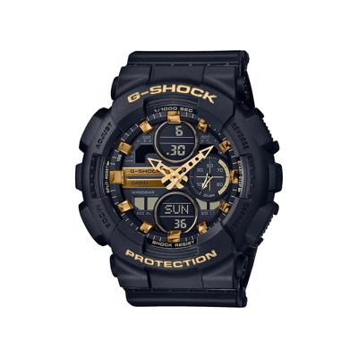 Ladies G-SHOCK Black Resin Watch with Yellow Gold-tone Accent