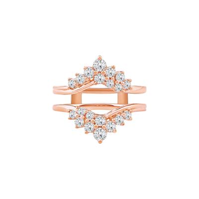 Lab Grown Diamond Chevron Insert in 14K Rose Gold (1 ct. tw.)