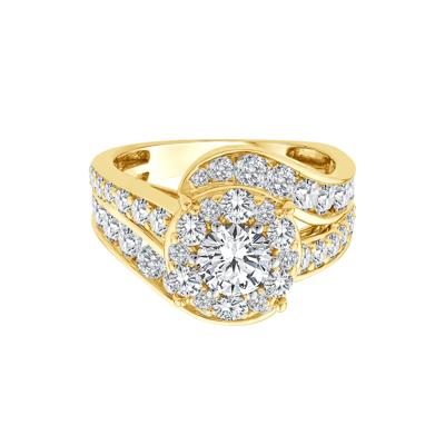 Lab Grown Diamond Engagement Ring in 10K Yellow Gold (3 ct. tw.)