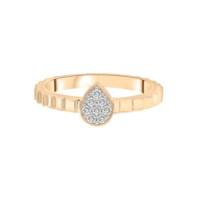 Diamond Accent Pear Cluster Ring in Vermeil